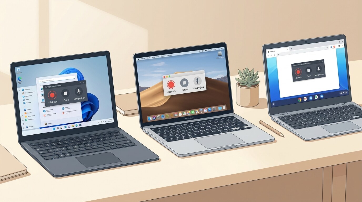 Как записать экран: полный гайд для Windows, Mac и Chrome