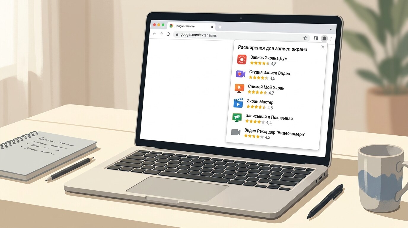 Запись экрана в Chrome: лучшие расширения 2026