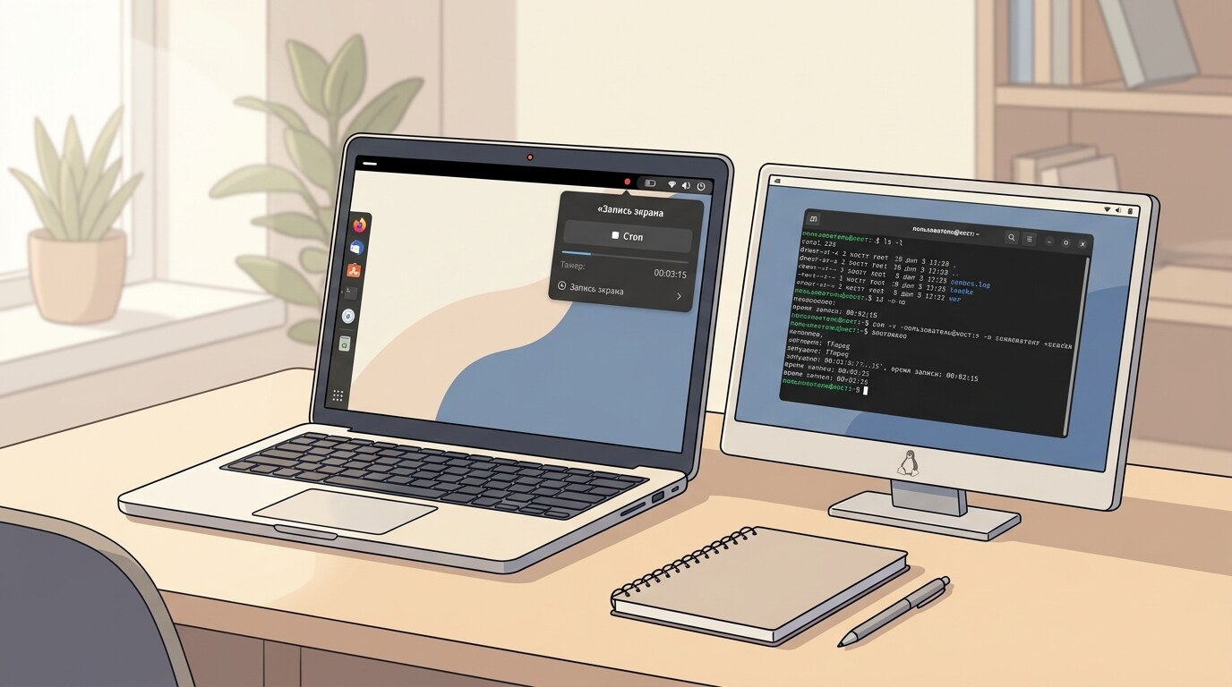 Запись экрана Linux: 5 способов для Ubuntu, Astra и Mint