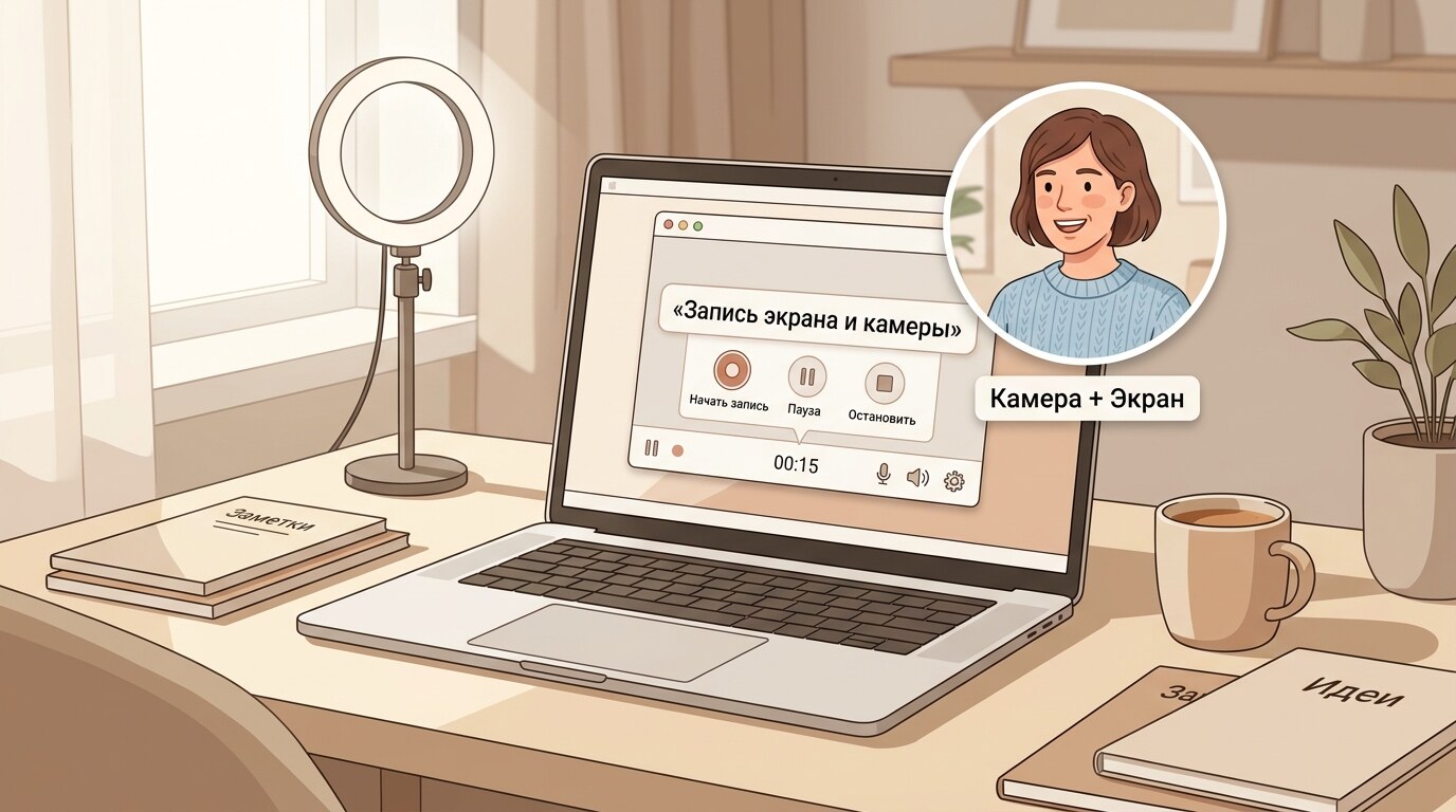 Запись экрана с веб-камерой: как сделать &laquo;говорящую голову&raquo;